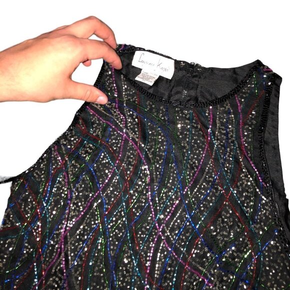 Laurence Kazar Studded Polyester Geometric Top Medium - Picture 5 of 5